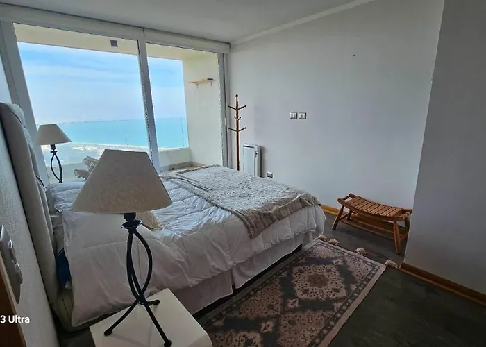Espectacular Departamento En Renaca - Vina Con Hermosa Vista Al Mar Y Piscina Temperada