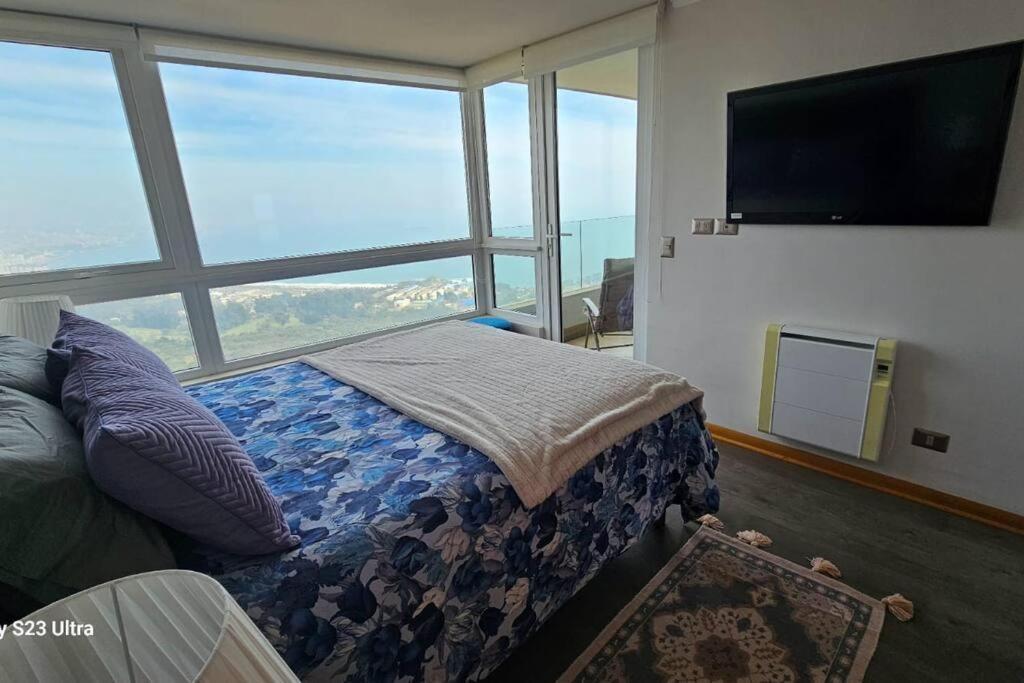 Apartamento Espectacular Departamento En Renaca - Vina Con Hermosa Vista Al Mar Y Piscina Temperada